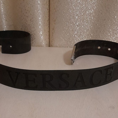 Gianni Versace leather belt used, vintage brown