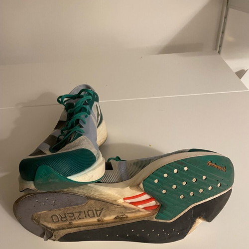Adidas Running Takumi Sen 9 athletic shoes used, size 46, green