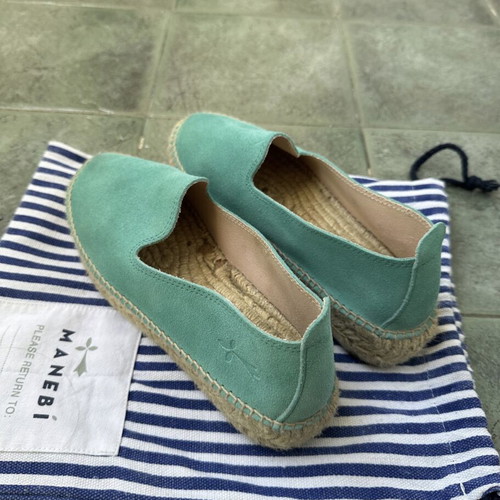 Manebi espadrilles size 36 like new, turquoise with dust bag