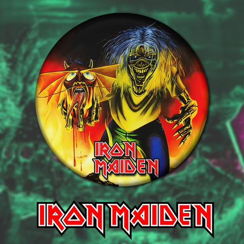 Iron Maiden pins set of 9, 3cm, high resolution, new