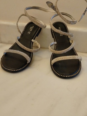 Migato women's sandals like new, size 40, silver