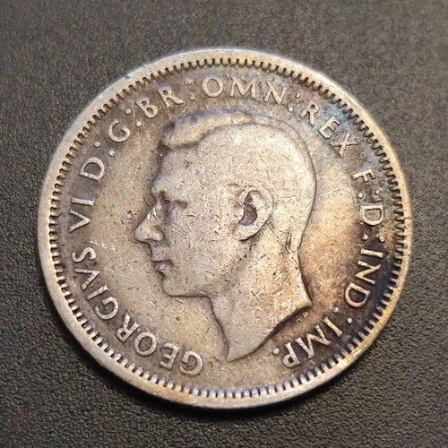 Australian Silver Shilling 1938 George VI used coin