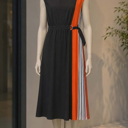 Midi Dress Hugo Boss Chanti_1 color-blocking, new