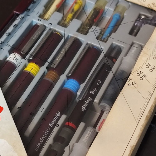 rOtring College Set technical drawing pens new