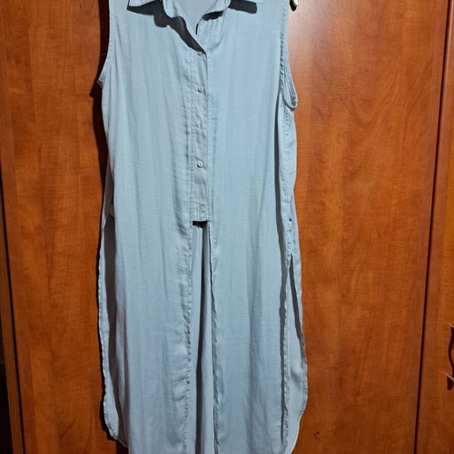 Tunic shirt gray like new, satin texture, size S