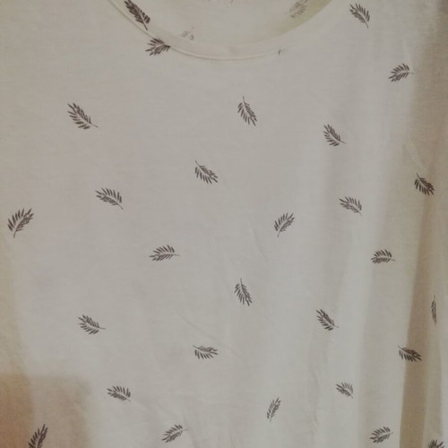 Yessica white T-shirt, size Large, modal and cotton