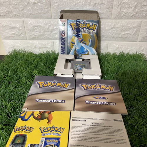 Pokémon Silver Version Game Boy Color used, complete with accessories