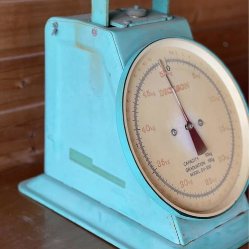 Vintage scale large in perfect turquoise color used