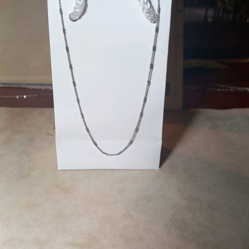 Silver necklace 925°, new, barrel design 60cm