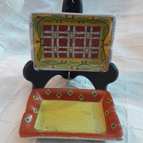 Set of old Japan porcelain ashtrays like new