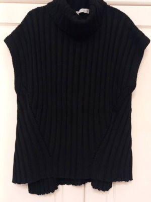 Zara sleeveless sweater, black, size L