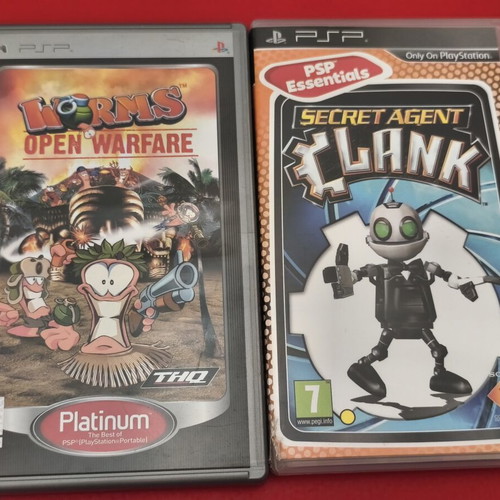 PSP games bundle with Worms Open Warfare and Secret Agent Clank