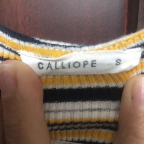Striped Calliope dress like new, long fitted