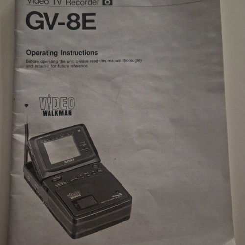 Sony GV-8E PAL Video Walkman μεταχειρισμένο, vintage φορητό σύστημα 1988