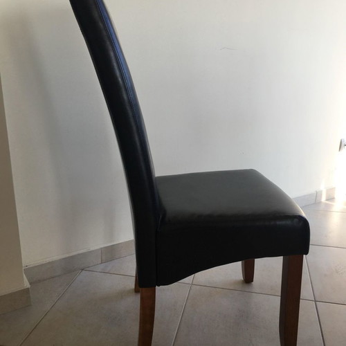 Dining chairs new, pack of 12, black leatherette