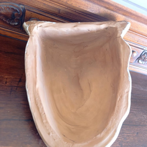 Vintage Art Nouveau wall corbel shelf with female figure