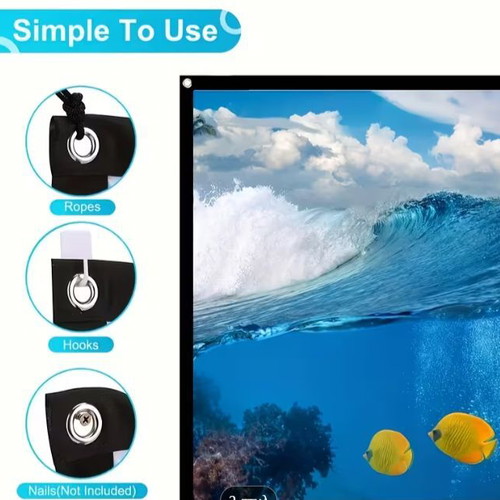 Projection screen 100'' inch like new, foldable and washable