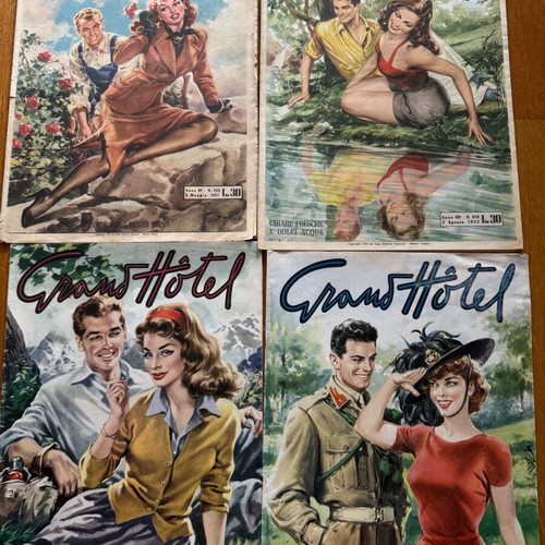 Italian magazines used, pack of 9, 1950s