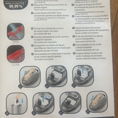 Rowenta vacuum cleaner bags new, pack of 2