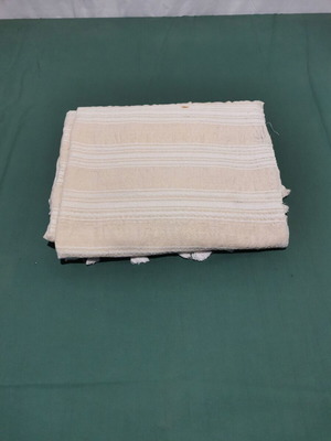Wool woven bed sheet used, from 1920 era