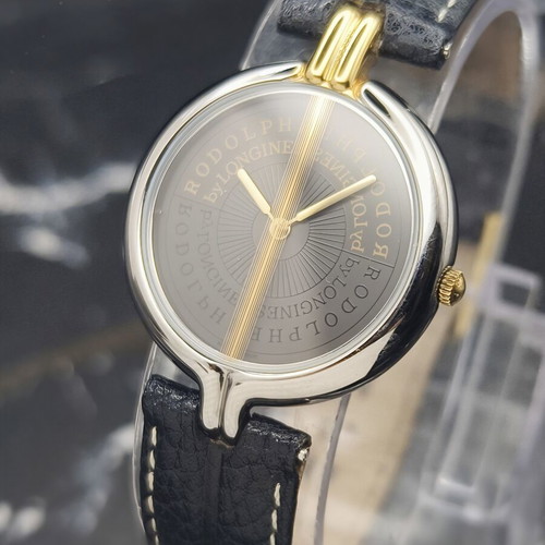 Vintage Rodolphe by Longines Swiss Made watch used, quartz, leather strap