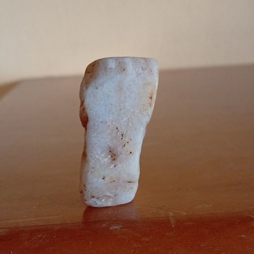 Raw white quartz crystal, semi-transparent