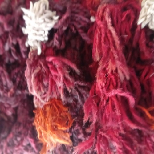 Rug used, old fireplace curtain with beautiful natural colors, approx 1.5m