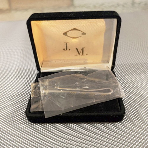 Vintage J.M. Tie Clip in Silver and Gold, New