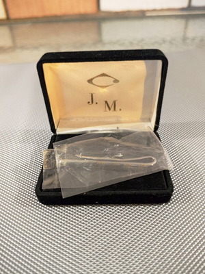 Vintage J.M. Tie Clip in Silver and Gold, New