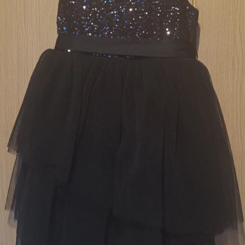 H&M Blue Dress like new, No 128 with sequins and tulle