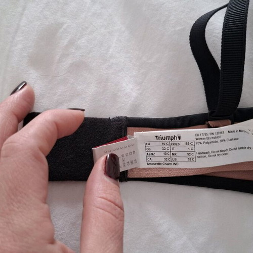 Triumph bra 70C new, black without padding