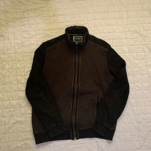 Westbury cardigan used, size L, dark blue with brown