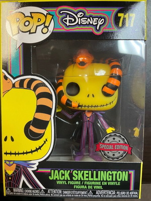 Funko Pop Jack Skellington (blacklight) like new