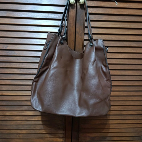 Shoulder bag used brown for everyday use