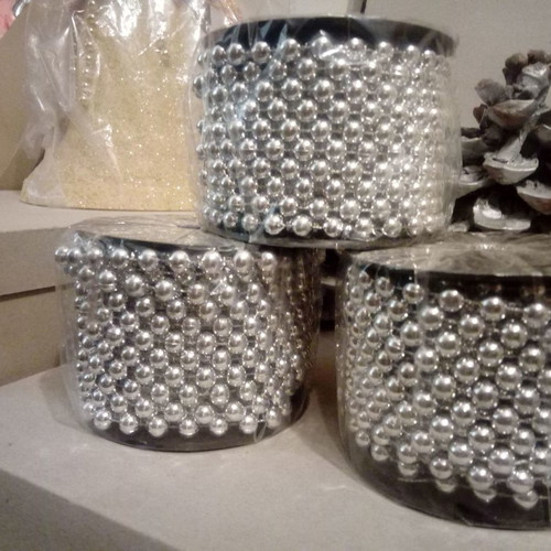 Vintage Christmas pearl garland new, set of 4 pieces