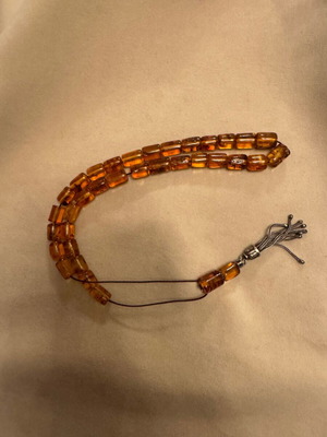 Amber Worry Beads Baltic Royal new with silver tassel 33 ari