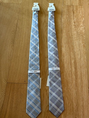 Calvin Klein ties 100% silk new, gray and blue