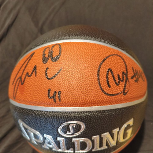 Spalding TF-1000 Legacy Official Game Ball new with 6 Panathinaikos player signatures
