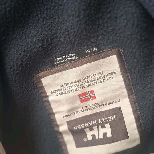 Helly Hansen fleece with zipper blue size Medium used