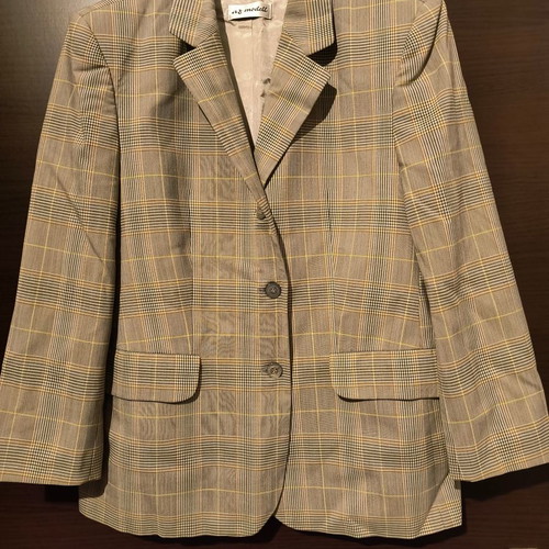 Women's classic checked jacket used, size Large