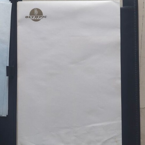 Olympic Airways collectible used, A4 folder with logo and stationery set