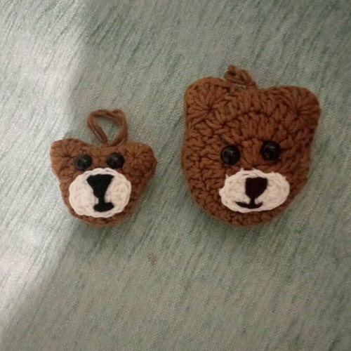Handmade keychains mom with child white and brown new