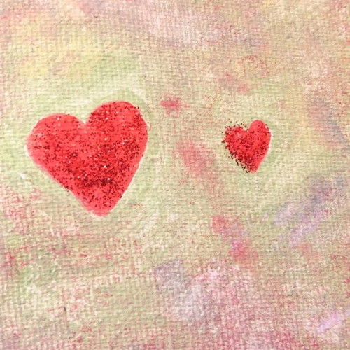 Children's canvas new painted with tempera