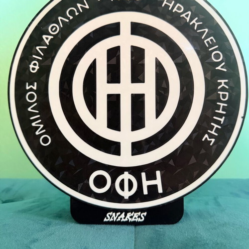 Custom LED light ΟΦΗ like new with base and keychain