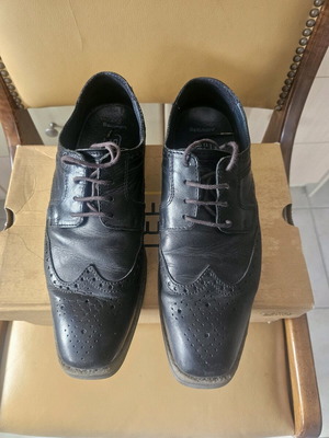 Camel Active leather men's shoes used, black, size 44