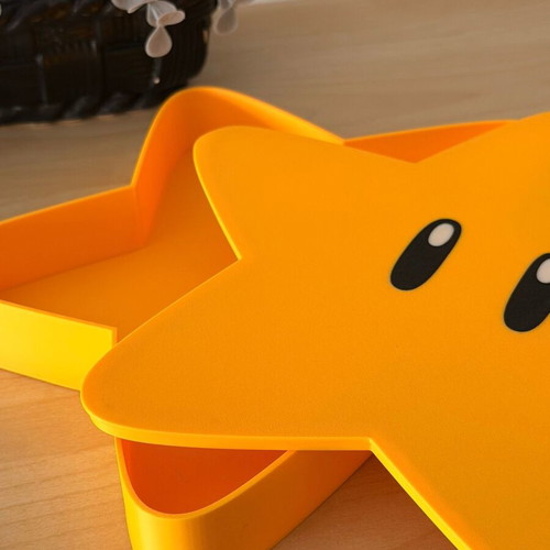 3D Printed Super Mario Star Stand & Storage Box made to order