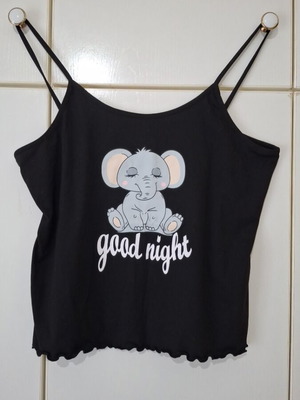 Τοπ πυτζάμας σαν καινούργιο, μαύρο με γκρι σχέδιο