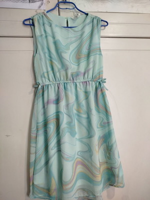 Summer green dress H&M 11-12 years like new