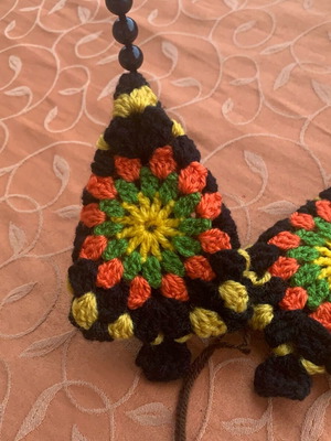 Σετ 4 χριστουγεννιάτικα πλεκτά δέντρα με βελονάκι κατόπιν παραγγελίας