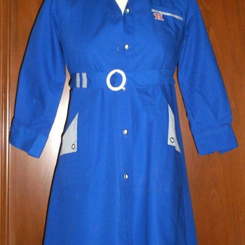 Schoolgirl dress new for girls blue long 82 cm 1970s